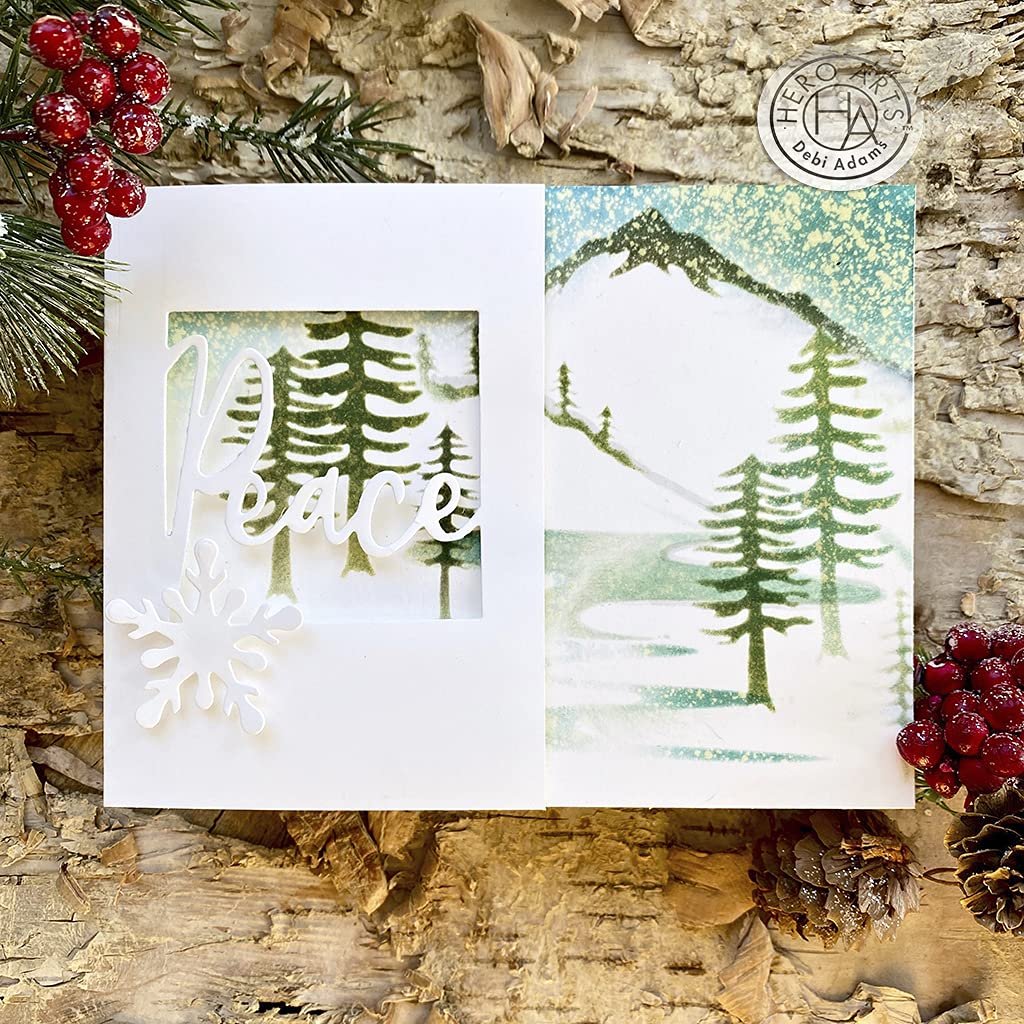 Hero Arts SA164 Mountain Scene Mylar Stencil