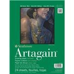 Strathmore ST445-112 12 in. x 18 in. Coal Black Artagain 400 Series Glue Bound Paper Pad with Flip Over Covers - 24 Sheets