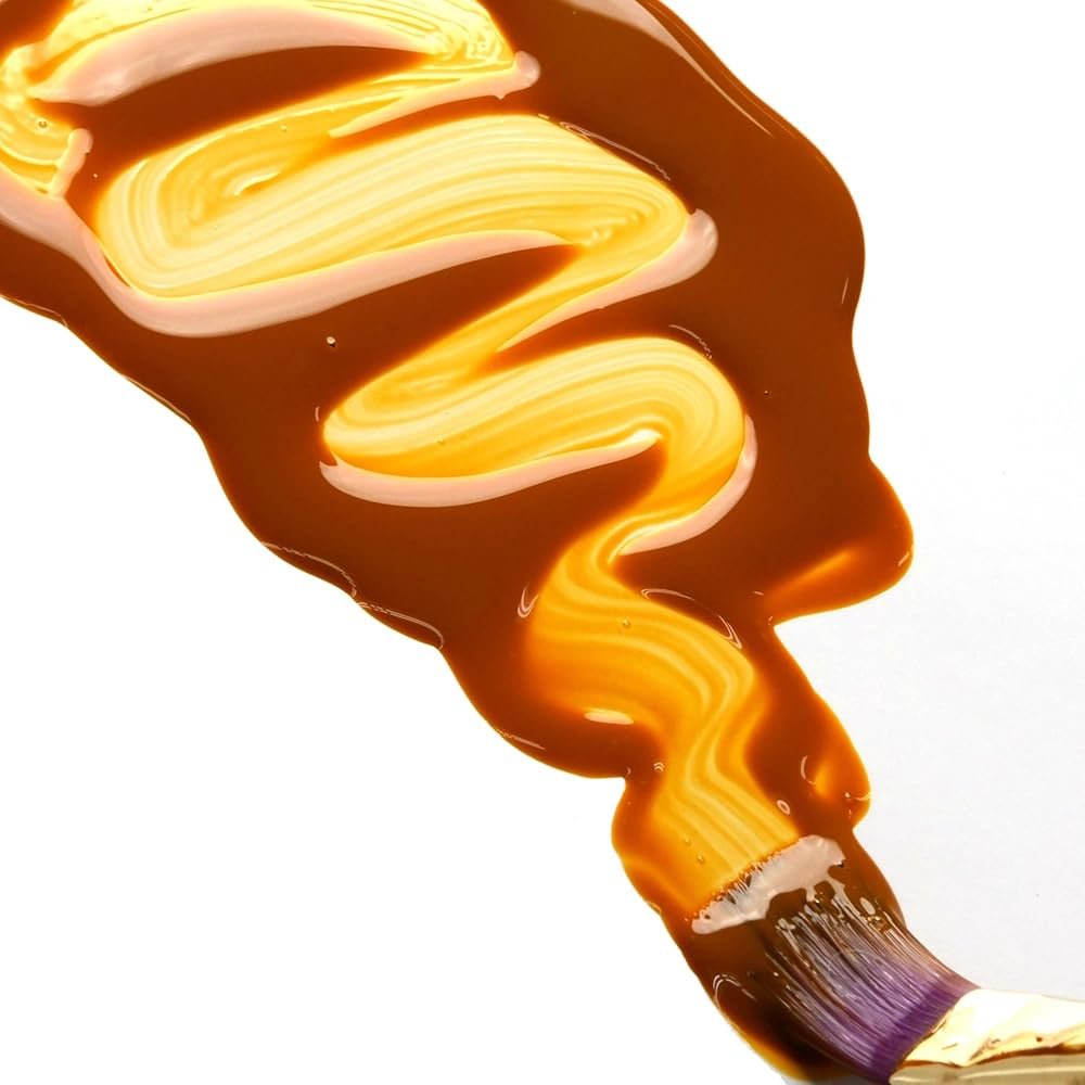 GOLDEN High Flow Acrylics, Transparent Yellow Iron Oxide, 4 fl. oz. Bottle, Professional Acrylic Paint, Transparent