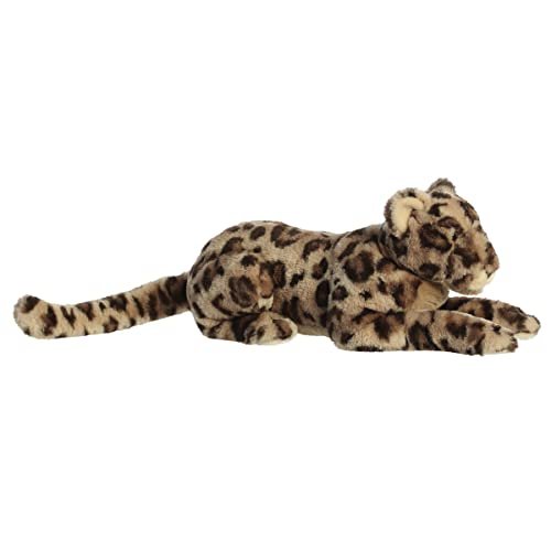 Aurora® Exquisite Luxe Boutique™ JIRA Jaguar™ Stuffed Animal - Luxurious Elegance - Sensory Delight - Brown 20 Inches