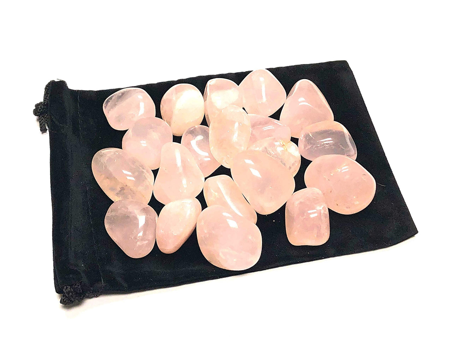 Zentron Crystal Collection Tumbled Rose Quartz Stones Lot Large 1" Pieces (1/2 Pound)