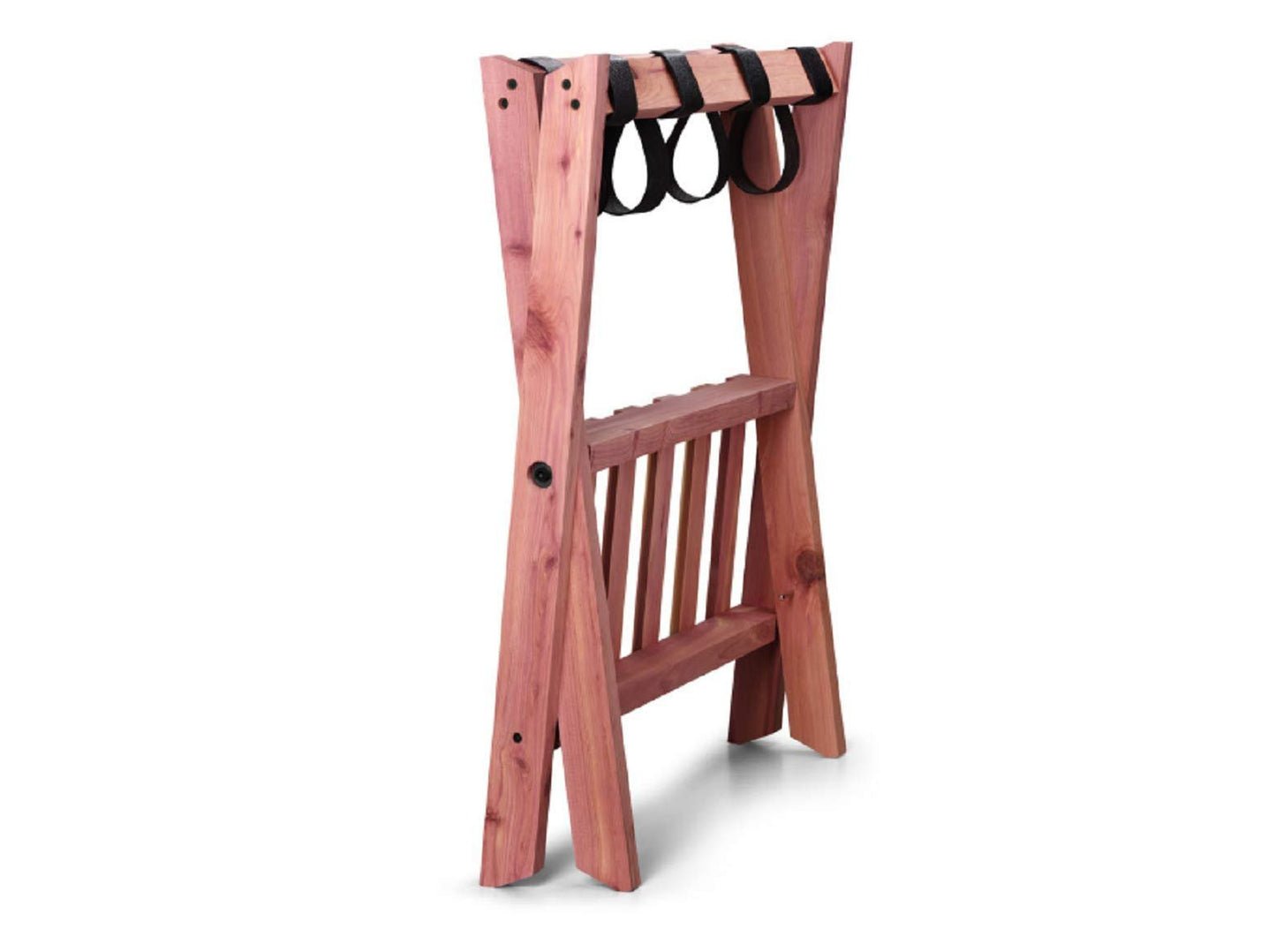 Woodlore Luggage Rack With Shoe Shelf For Guest Room,Bedroom and Home - Made In USA