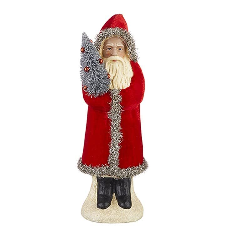 RAZ Imports 2022 Collected Christmas 12" Red Velvet Santa