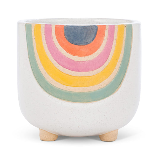 Abbott Collection 27-VIBE-735-LG Large Rainbow Planter with Legs, 5.5"