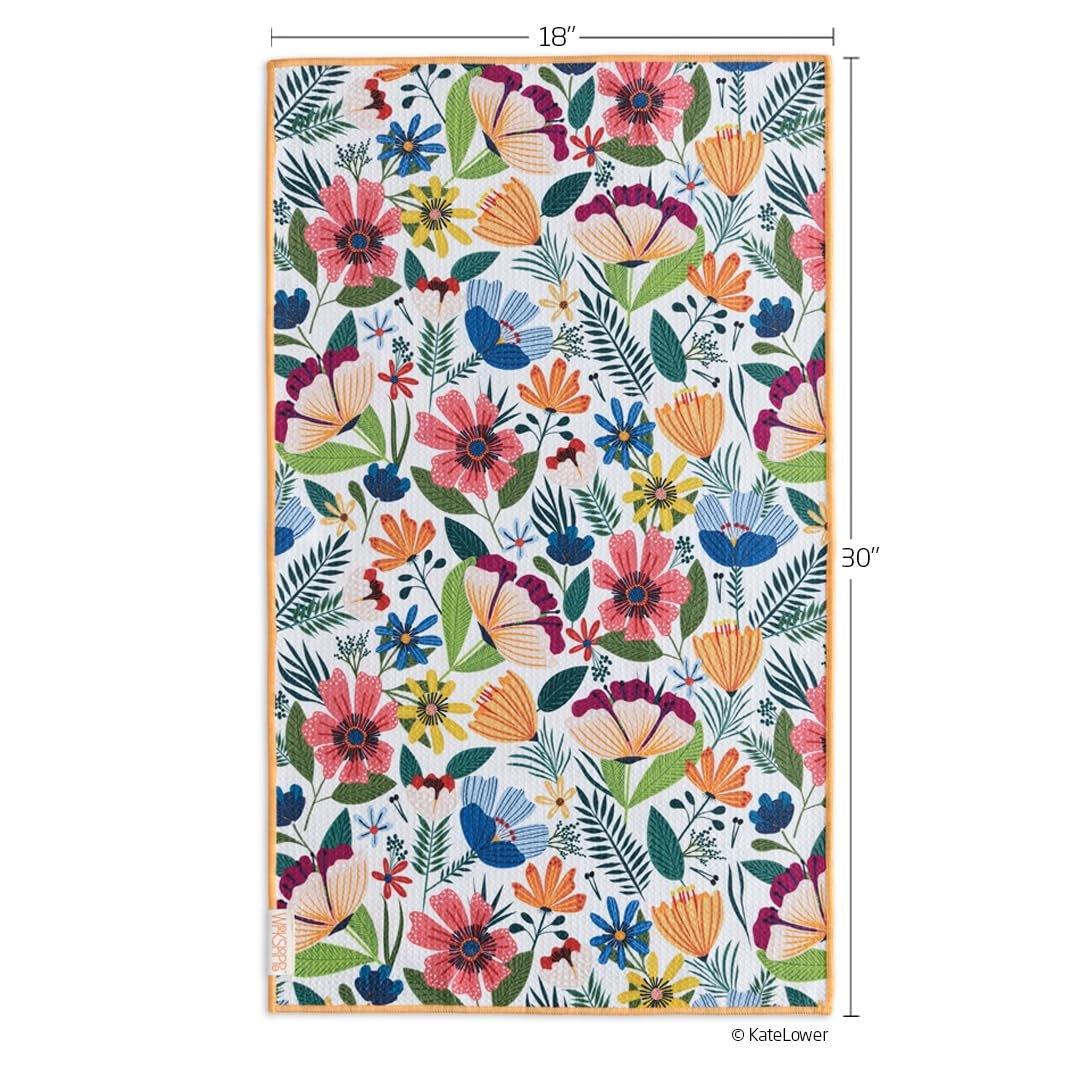 WerkShoppe Fields of Flowers Microfiber Kitchen Towel - Home DÉCOR Gift