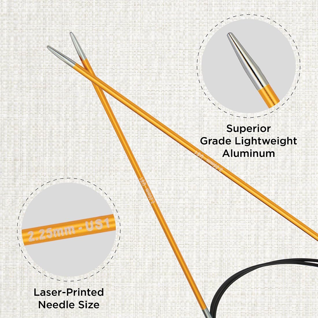 KnitPro Zing Fixed Circular Needles 16" (40cm)