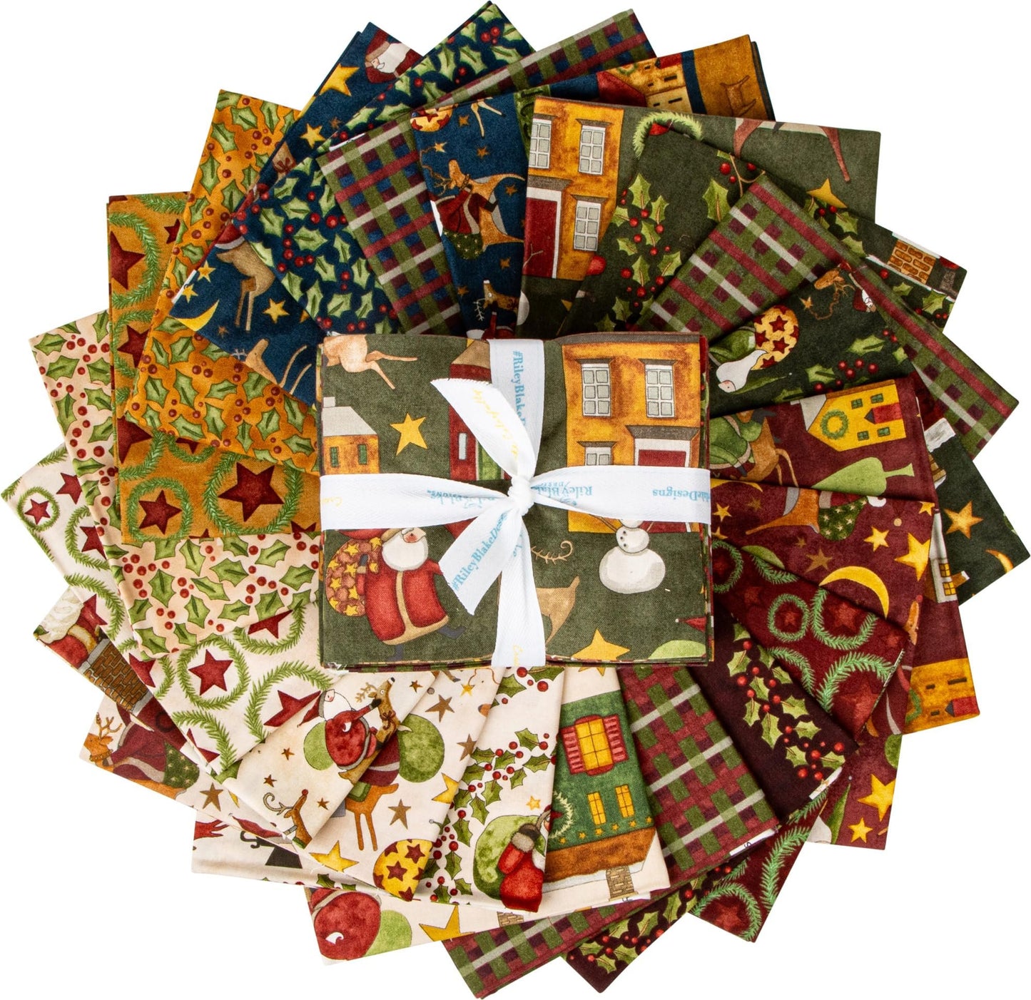 Teresa Kogut Up on The Housetop 21 Fat Quarters Riley Blake Designs FQ-14730-21