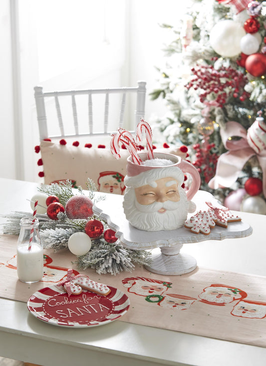 Raz Imports 2023 Jingle & Cocoa 8" Pink Santa Container