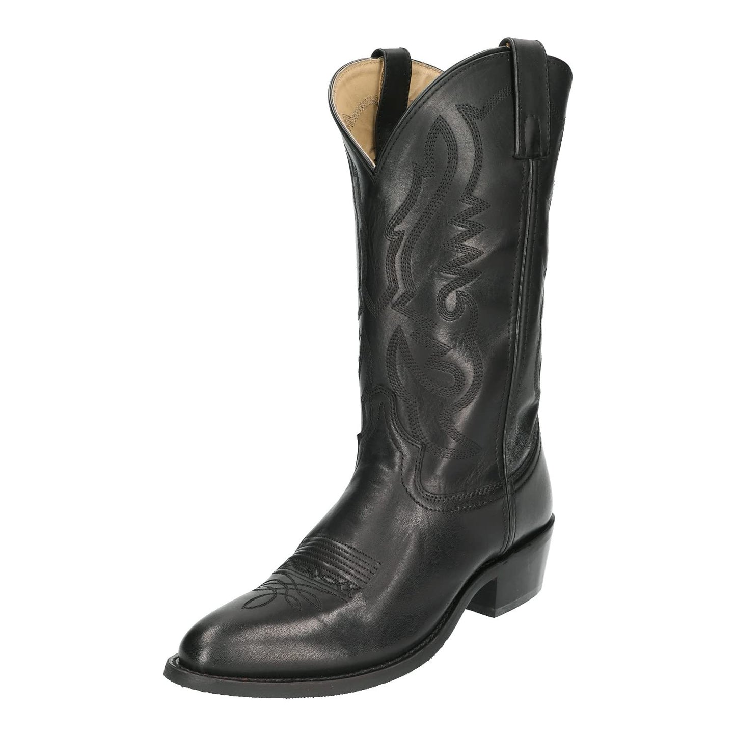 Smoky+Men%27s+Denver+11%22+Black+Leather+Western+Cowboy+Boot