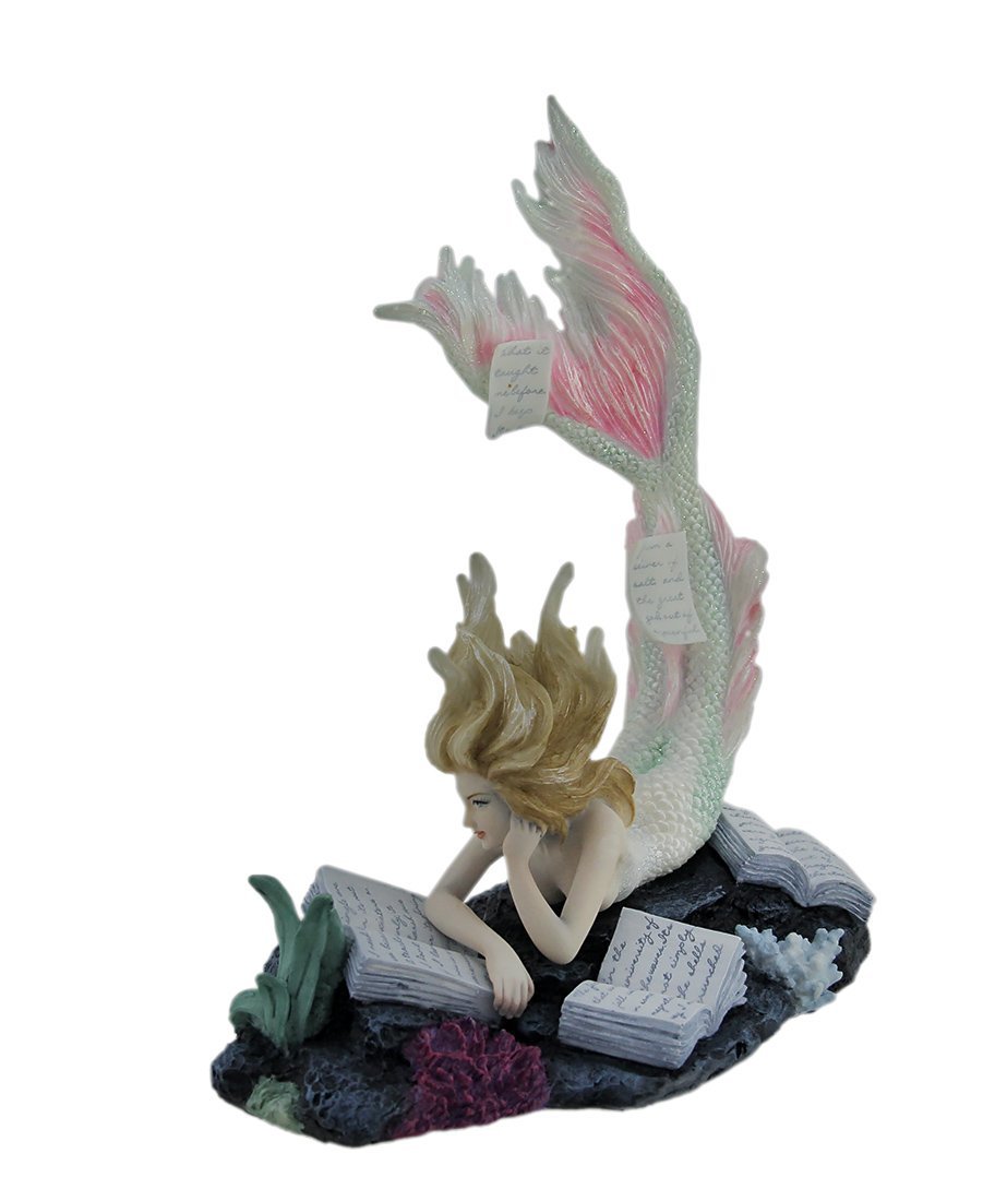 Veronese Design Lost Books Mermaid Sculpture
