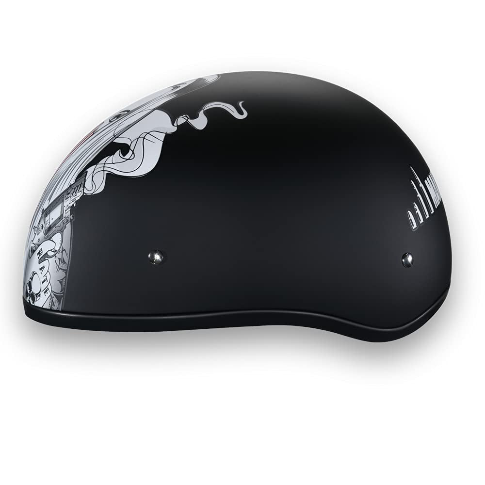 Daytona Helmets Half Skull Cap Motorcycle Helmet – DOT Approved [Graphics]…