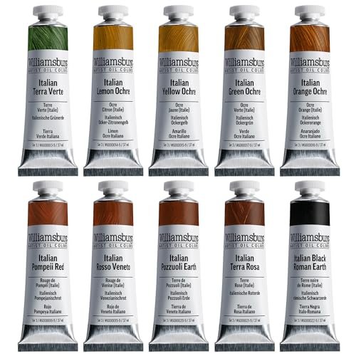 Williamsburg Artist Oil Colors by GOLDEN, Black, Gray and White, Professional Oil Paint