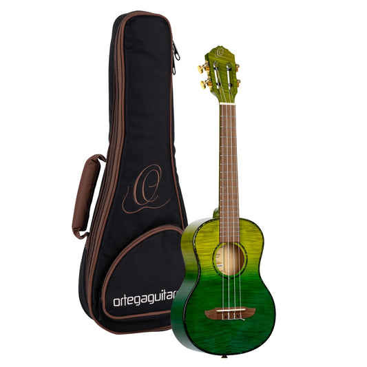 Ortega Prism Series Tenor Ukulele + Deluxe Gig Bag - Flamed Maple