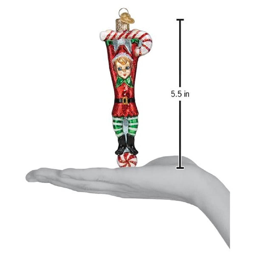 Old World Christmas Ornaments Playful Elf Glass Blown Ornaments for Christmas Tree