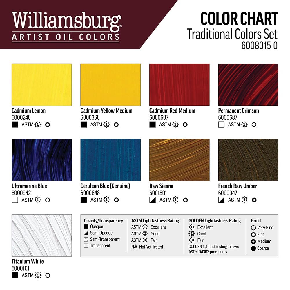 Williamsburg Artist Oil Colors by GOLDEN, Black, Gray and White, Professional Oil Paint