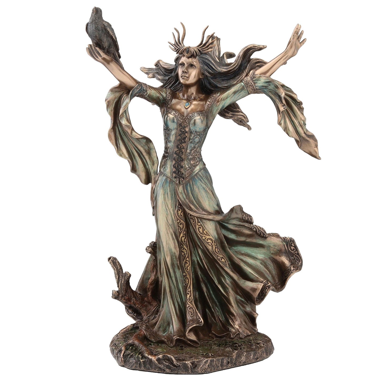 Veronese Design 9 7/8 Inch Morgan Le Fay Cold Cast Resin Bronze Finish Sculpture