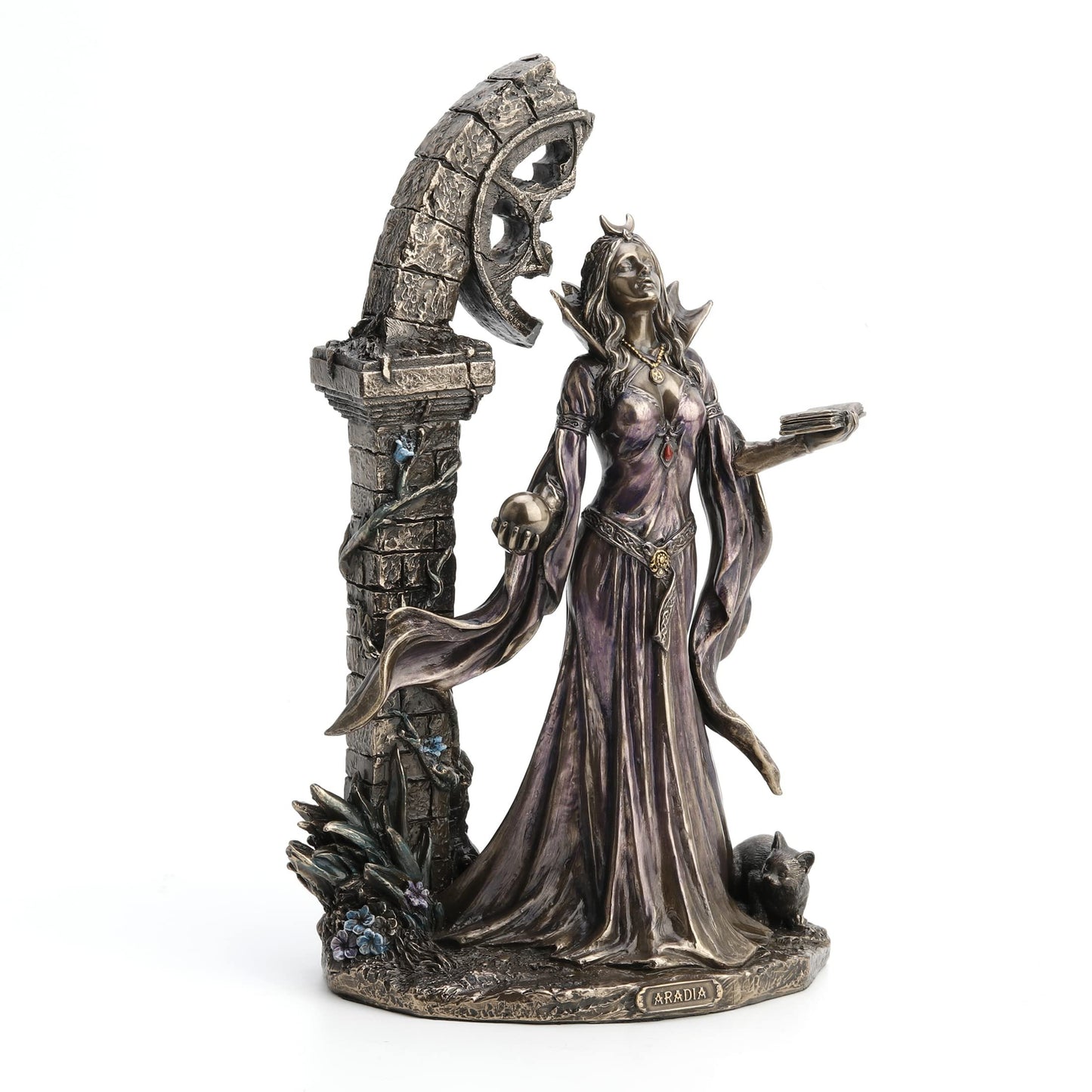 Veronese Design Aradia The Wiccan Queen of Witches Cold Cast Resin Antique Bronze Finish Statue