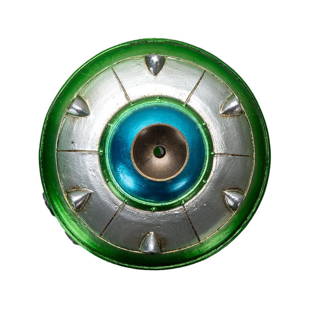 Pacific Giftware Alien UFO Backflow Incense Burner with Sci-Fi Spaceship Design Unique Resin Decor for Aromatherapy and Space-Themed Home Accents 9.13" Tall