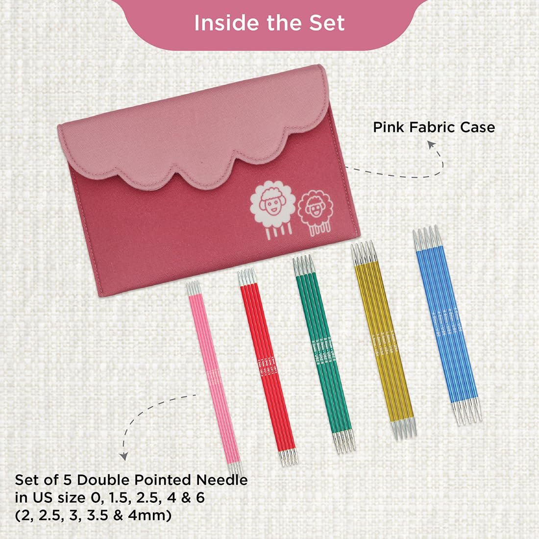 KnitPro Karbonz Double Pointed Needle Set 6"(15cm)