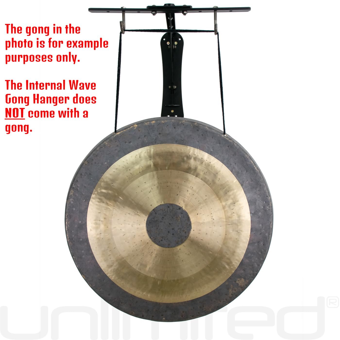 Unlimited Internal Wave Gong Hanger for Gongs 18" to 44" - Include 1 Wall Mountable Gong Hanger/Versatile Space Saving Alternative to Floor Gong Stands