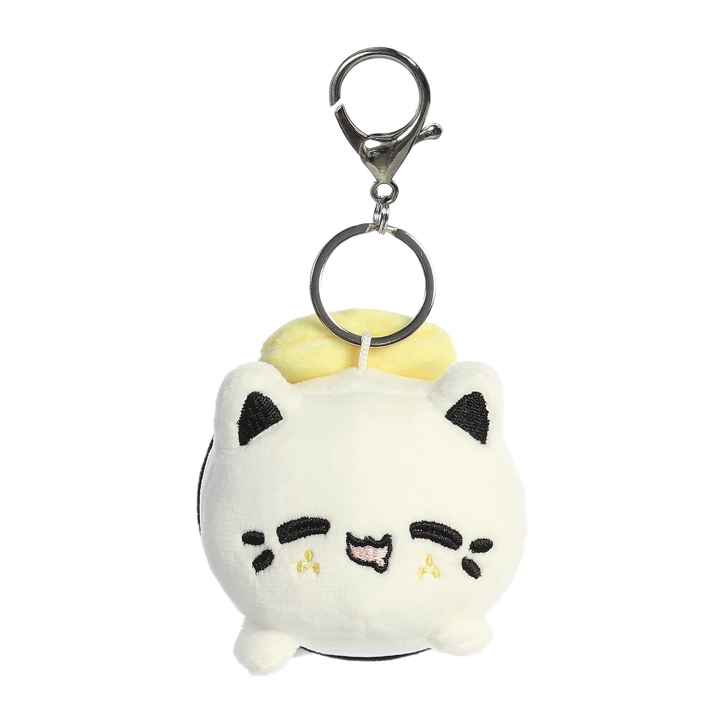 Aurora® Tasty Peach® Tamago Sushi Meowchi Clip-On Plush - White 3.5 Inches