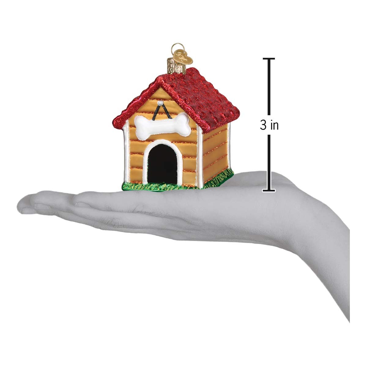 Old World Christmas Ornament, Red and Brown Dog House
