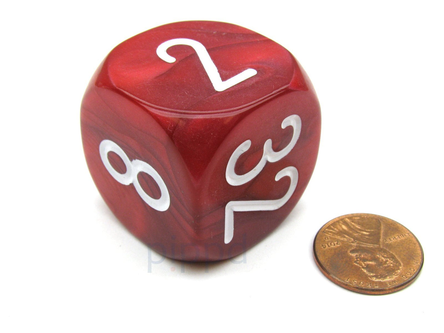 Large Backgammon 30mm Doubling Cube Dice - Red