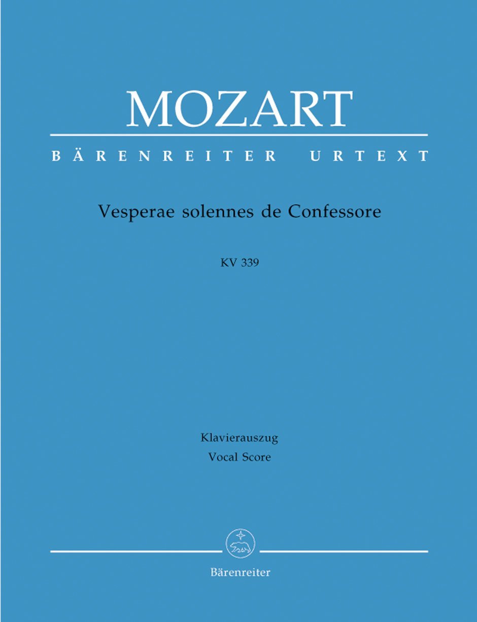 Vesperae solennes de Confessore K.339 ""Solemn Vespers"" (Vocal Score)