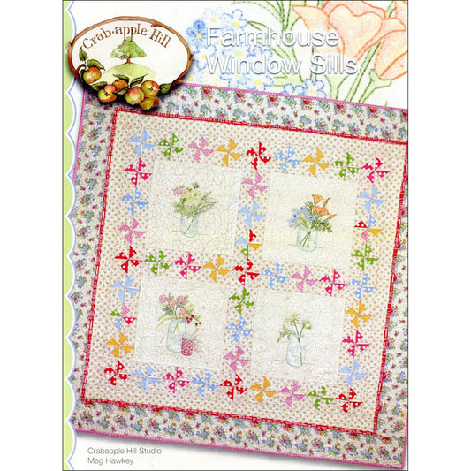 Farmhouse Window Sills Embroidery Pattern by Meg Hawkey From Crabapple Hill Studio #282