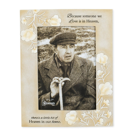 Roman There's A Little Bit of Heaven in Our Home Memorial Picture Frame Holds 5 x 7 Photo