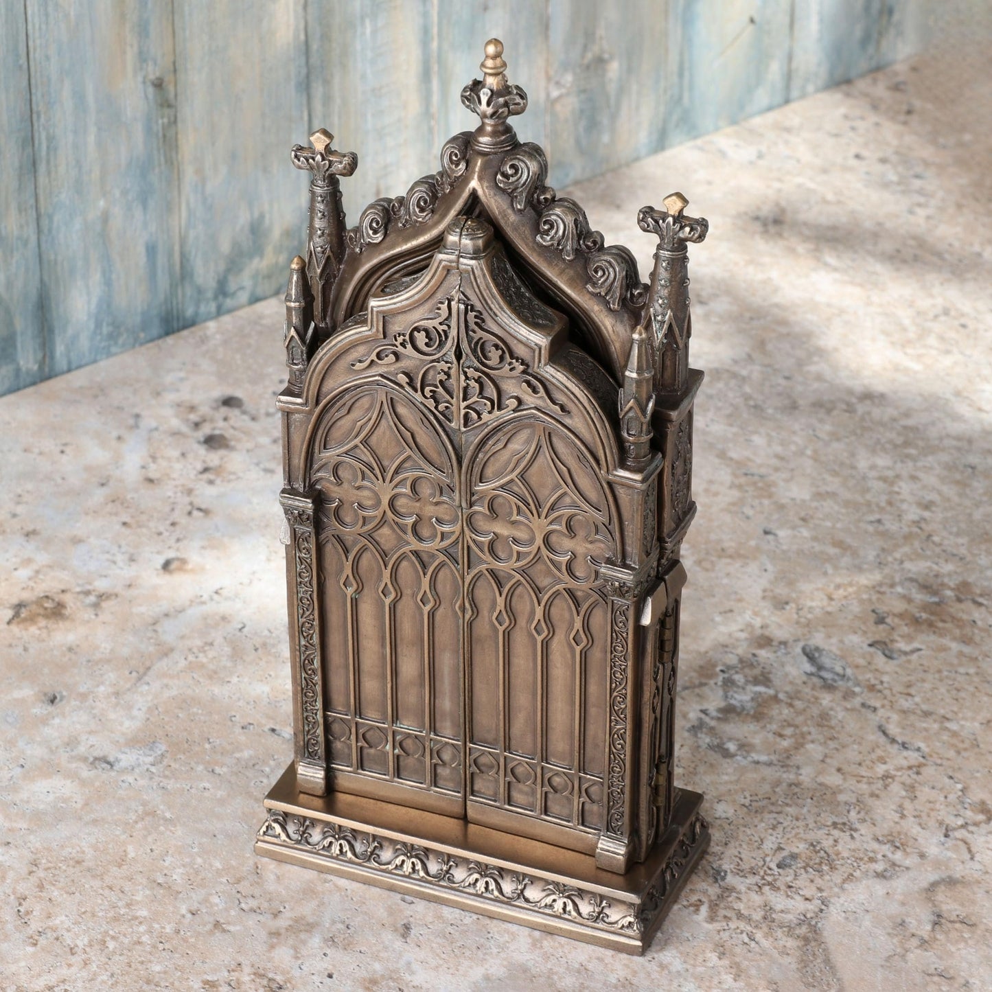 Nativity In Cathedral Triptych Statue Sculpture