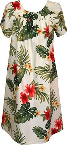 RJC Women's Tropical Summer Hibiscus Muumuu Dress