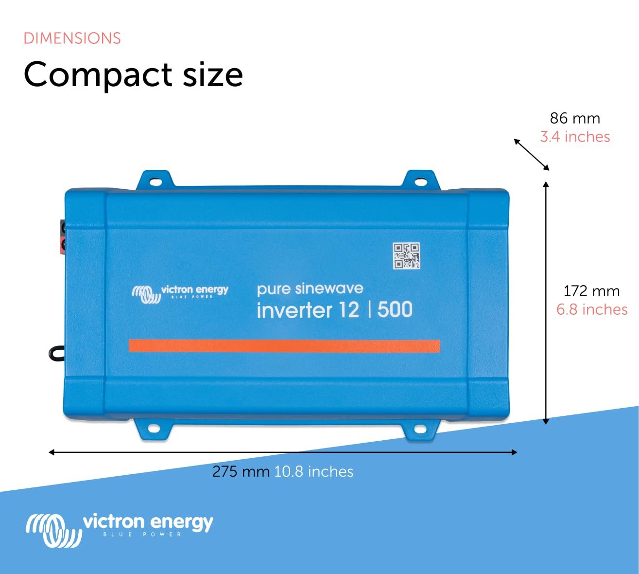 Victron Energy 120V AC Pure Sine Wave Inverter, NEMA 5-15R