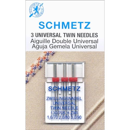 SCHMETZ Twin (130/705 H ZWI BR) Sewing Machine Needles - Carded - Assortmen