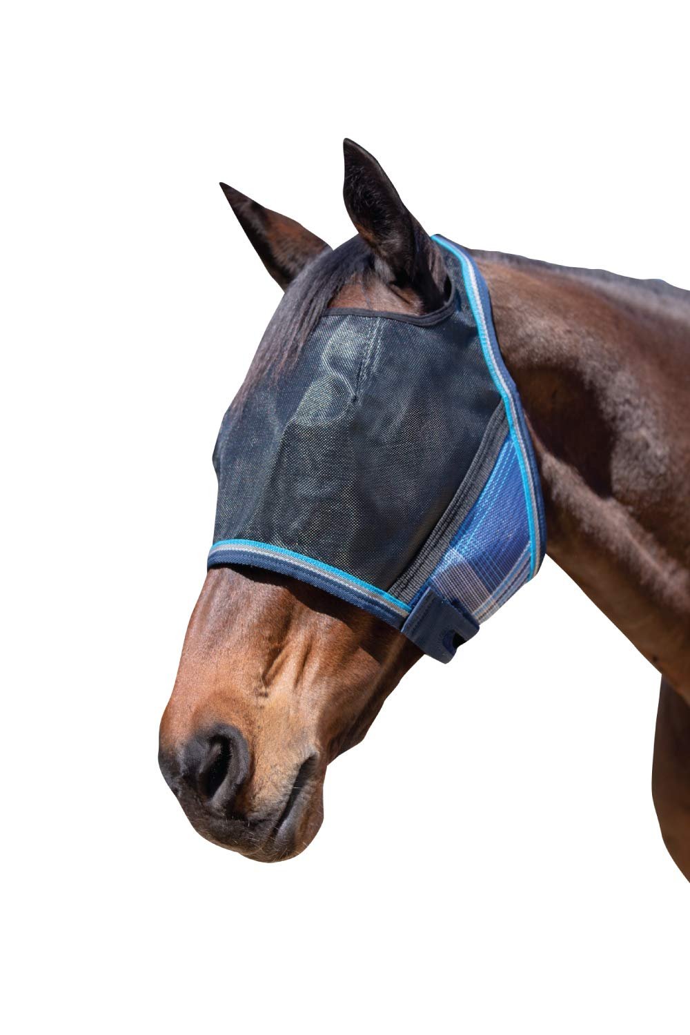 Kensington UViator CatchMask Horse Fly Mask with Web Trim UV Eye Protection Mask for Horse - XL, Kentucky Blue
