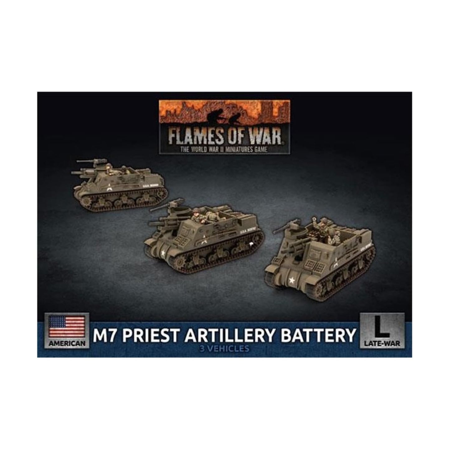 Flames of War: Late War: United States: M7 Priest Artillery Battery (UBX73)