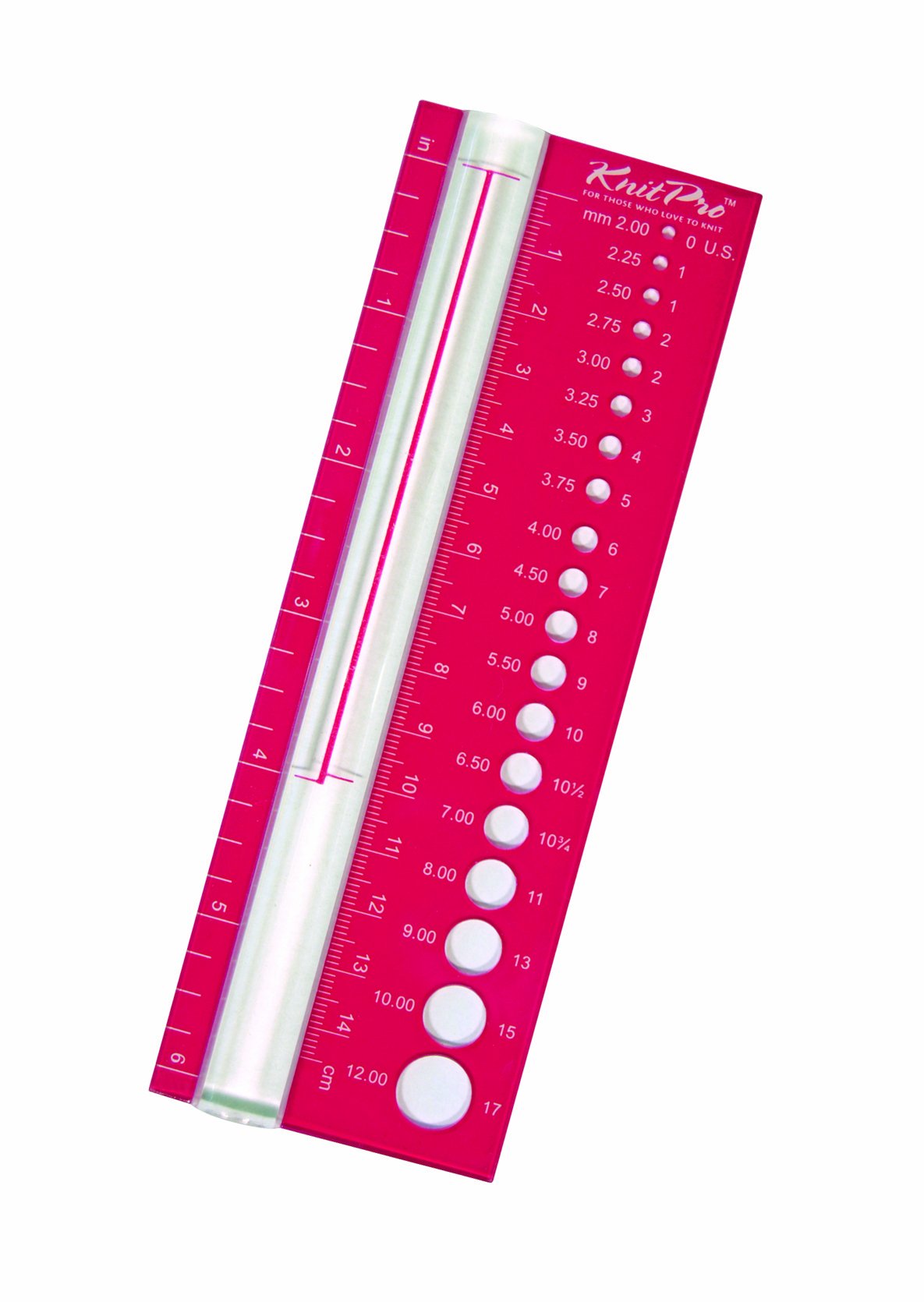 KnitPro 10701 Nadelgrößenschablone mit Lupe