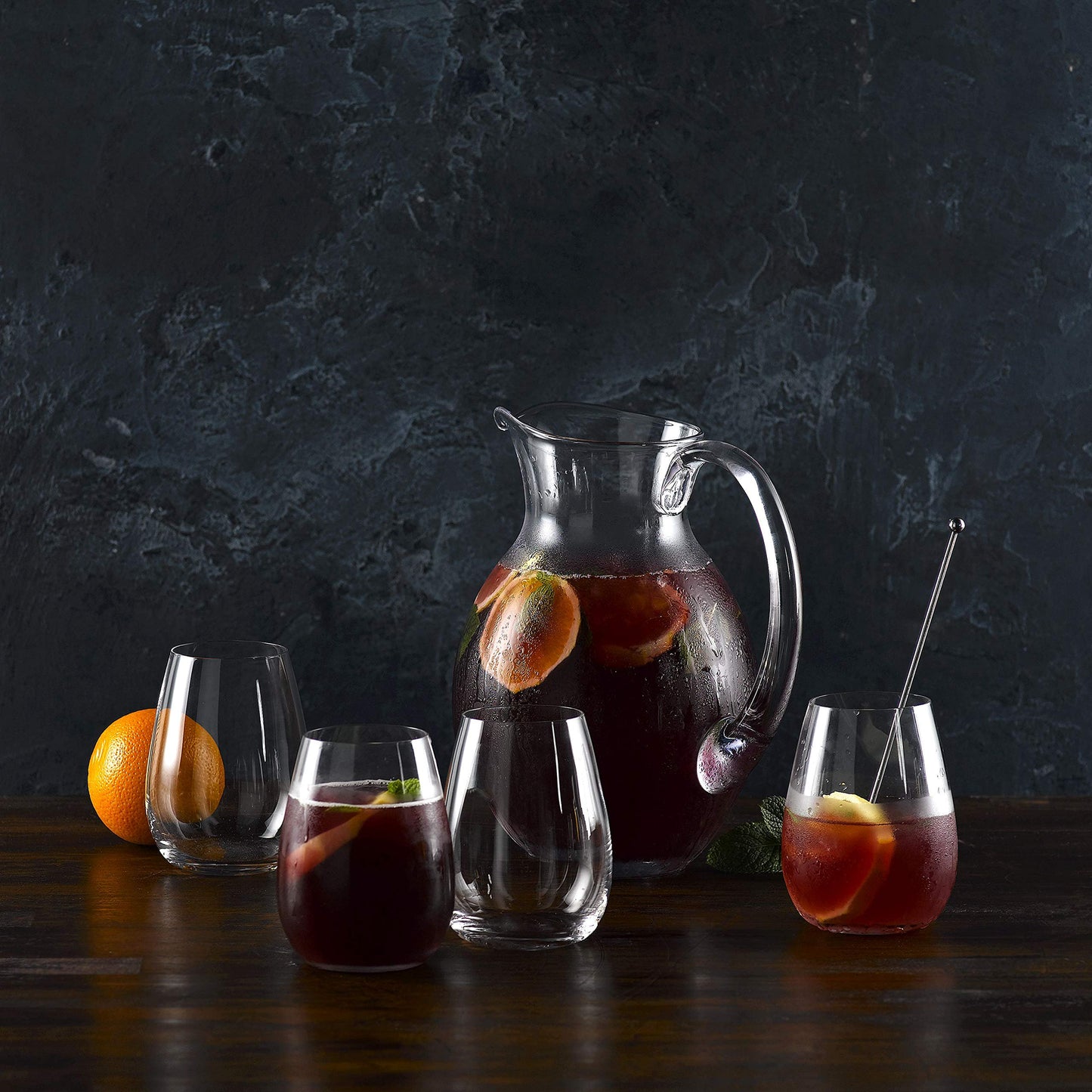 Marquis By Waterford Moments Stemless Wine Glass Set of 4, 18.6 oz, Clear
