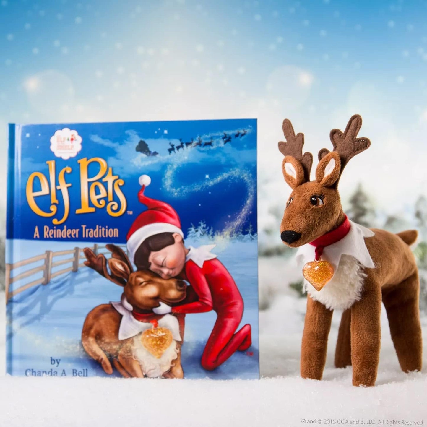 The Elf on The Shelf Elf Pets 2 Pack: St. Bernard Tradition and Reindeer Tradition with Exclusive Holly Jolly Bag