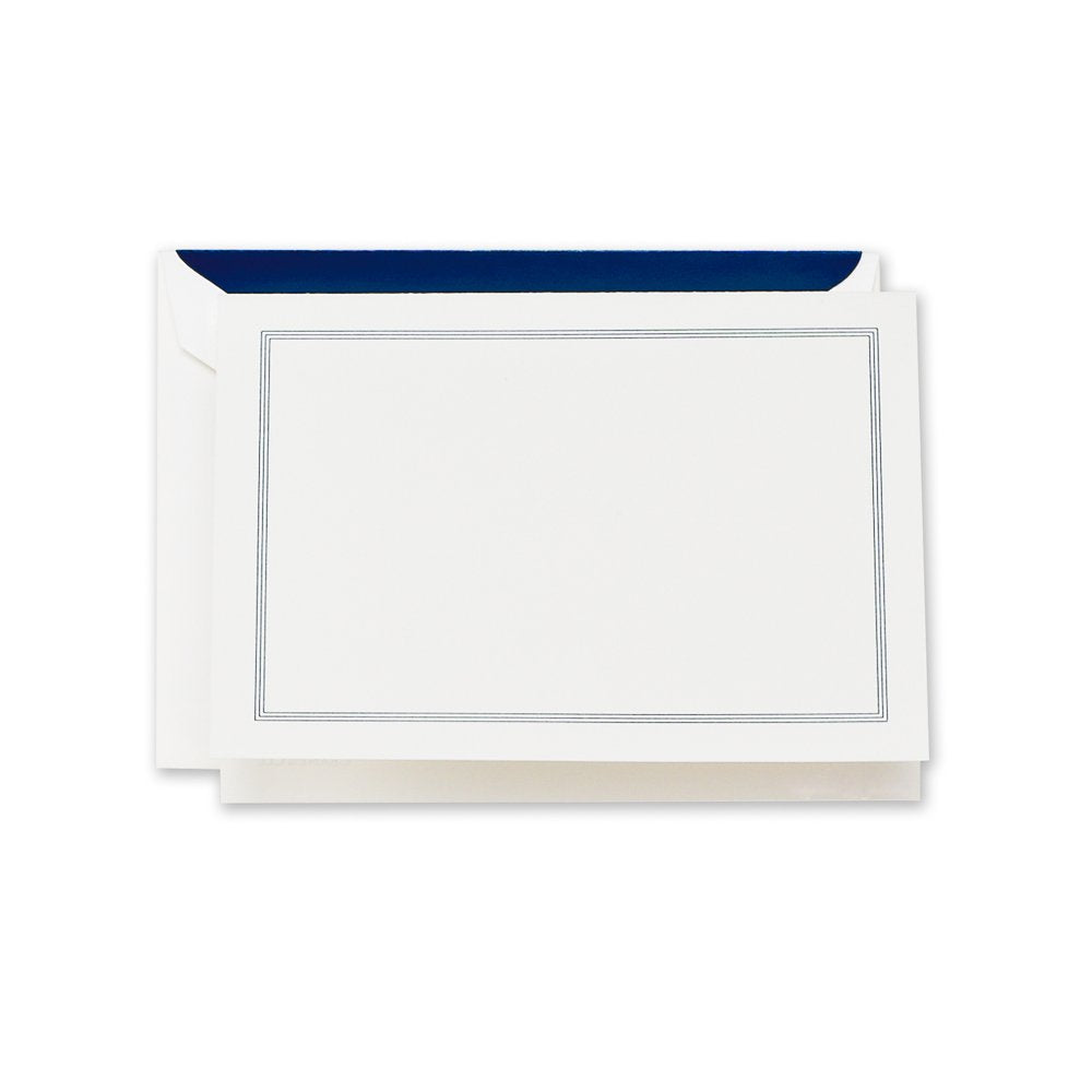 Crane & Co. Navy Triple Hairline Note (CF1415)