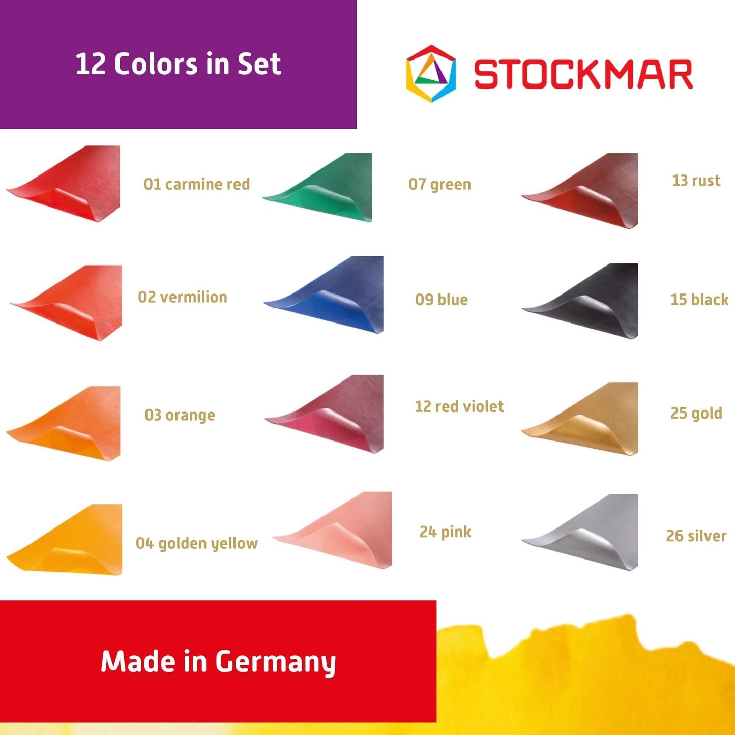 Stockmar Wax Foil 20 x 10 cm Pack of 12 Assorted