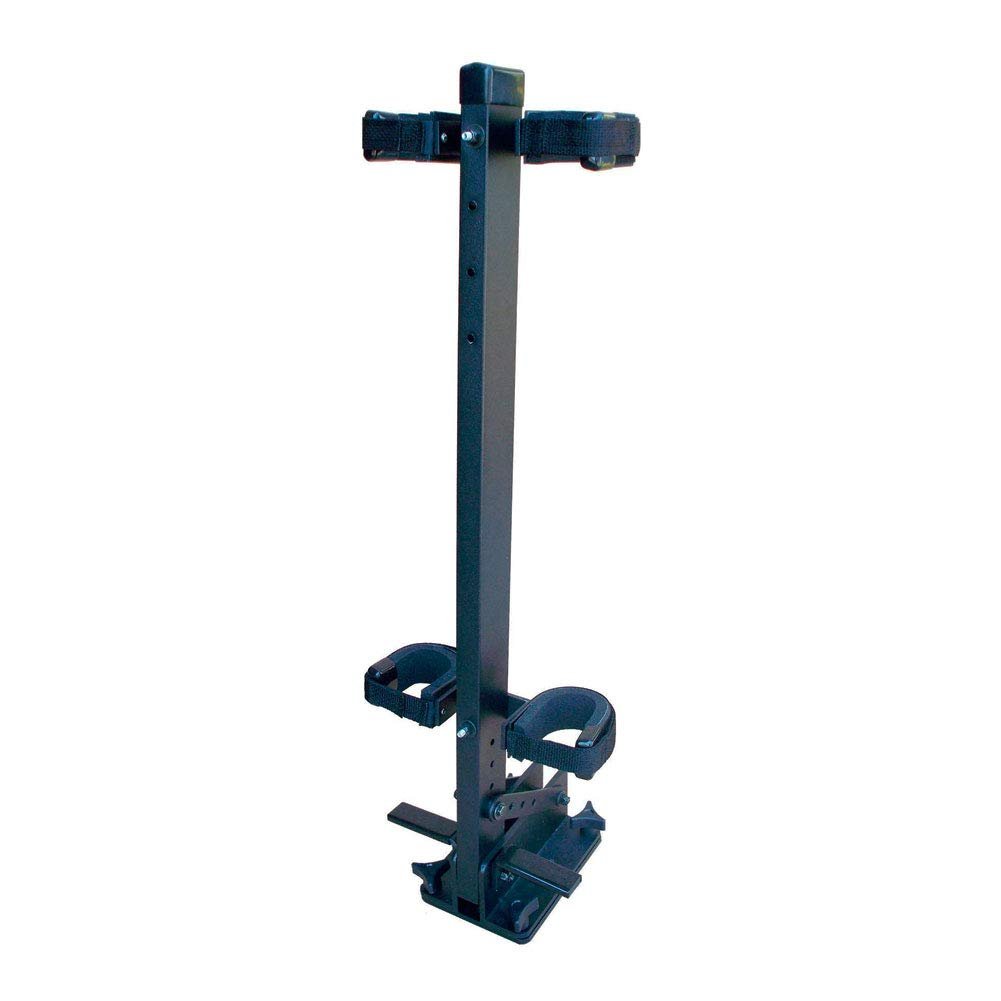GREAT DAY Quick-Draw Supreme Vertical Double Gun Rack - Floor Mount - Quick-Disconnect Mounting Adaptor Plate Included - For UTVs /Carts With A Completely Flat Floorboard - Aluminum Frame - Black Powder-Coated Finish - 2 Gun Holder, QD800S