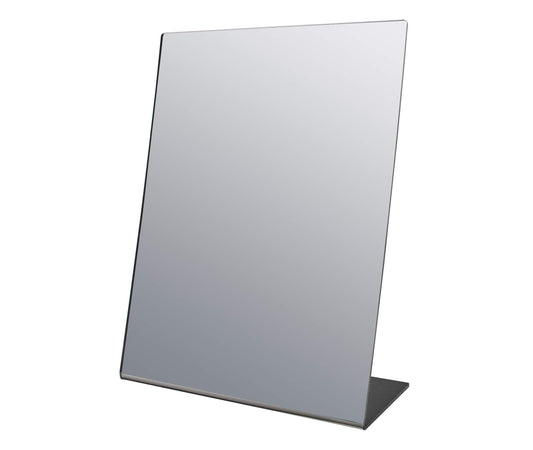 Marketing Holders Acrylic Easel Mirror 12" x 18" Slant Back Lightweight Plexiglass Countertop Stand Perfect for Professional and Home Use Makeup or Hair Styling