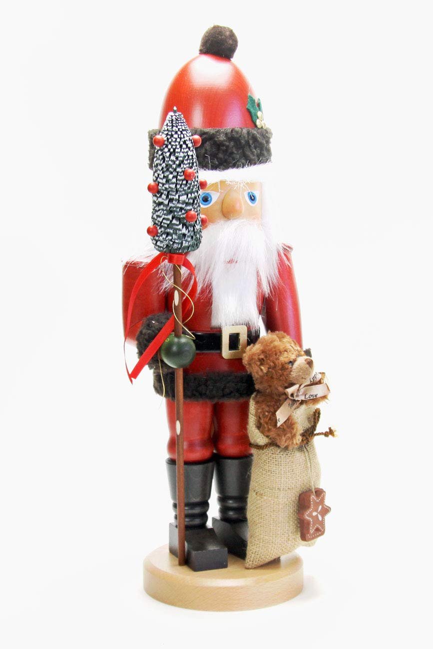 Christian Ulbricht German Christmas Nutcracker Santa Claus with Teddy - 44,5 cm / 18 inch - Authentic German Erzgebirge Nutcrackers