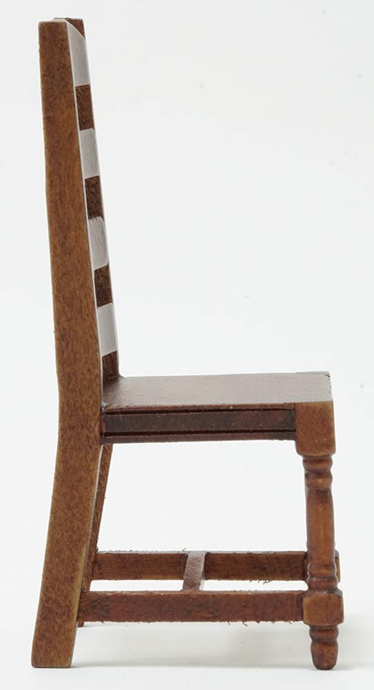 Classics by Handley Dollhouse Miniature Ladder Back Side Chair, Walnut