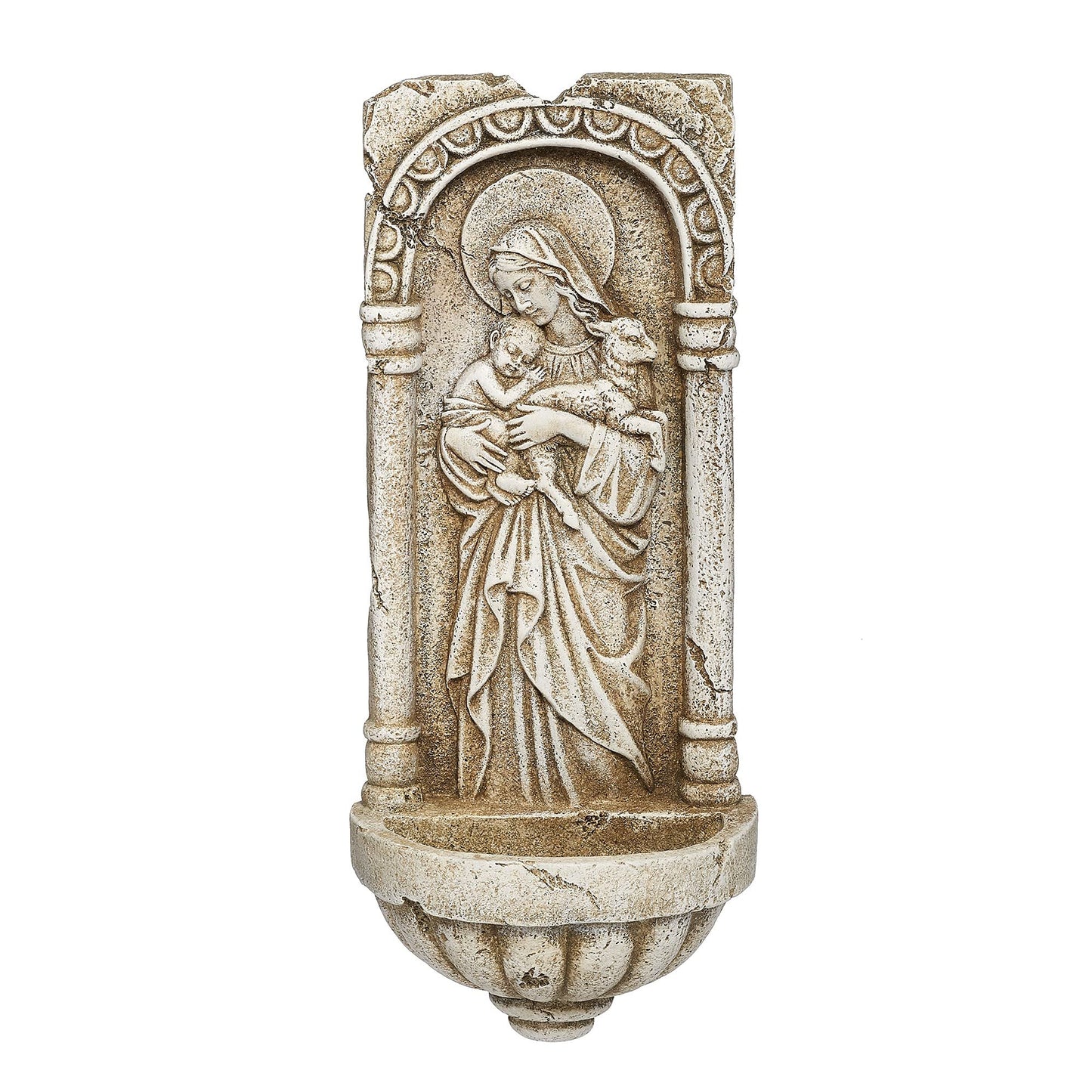 Joseph's Studio by Roman - Collection, 10.25" H Innocence Water Font, Made from Resin, High Level of Craftsmanship and Attention to Detail, Durable and Long Lasting