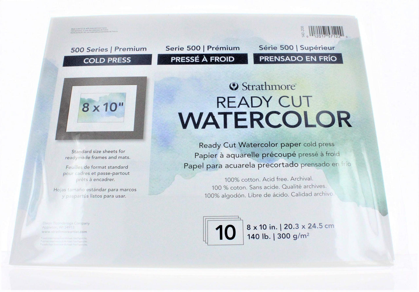 Strathmore Watercolor Paper Pack 8x10-10 Sheets - Pack of 3