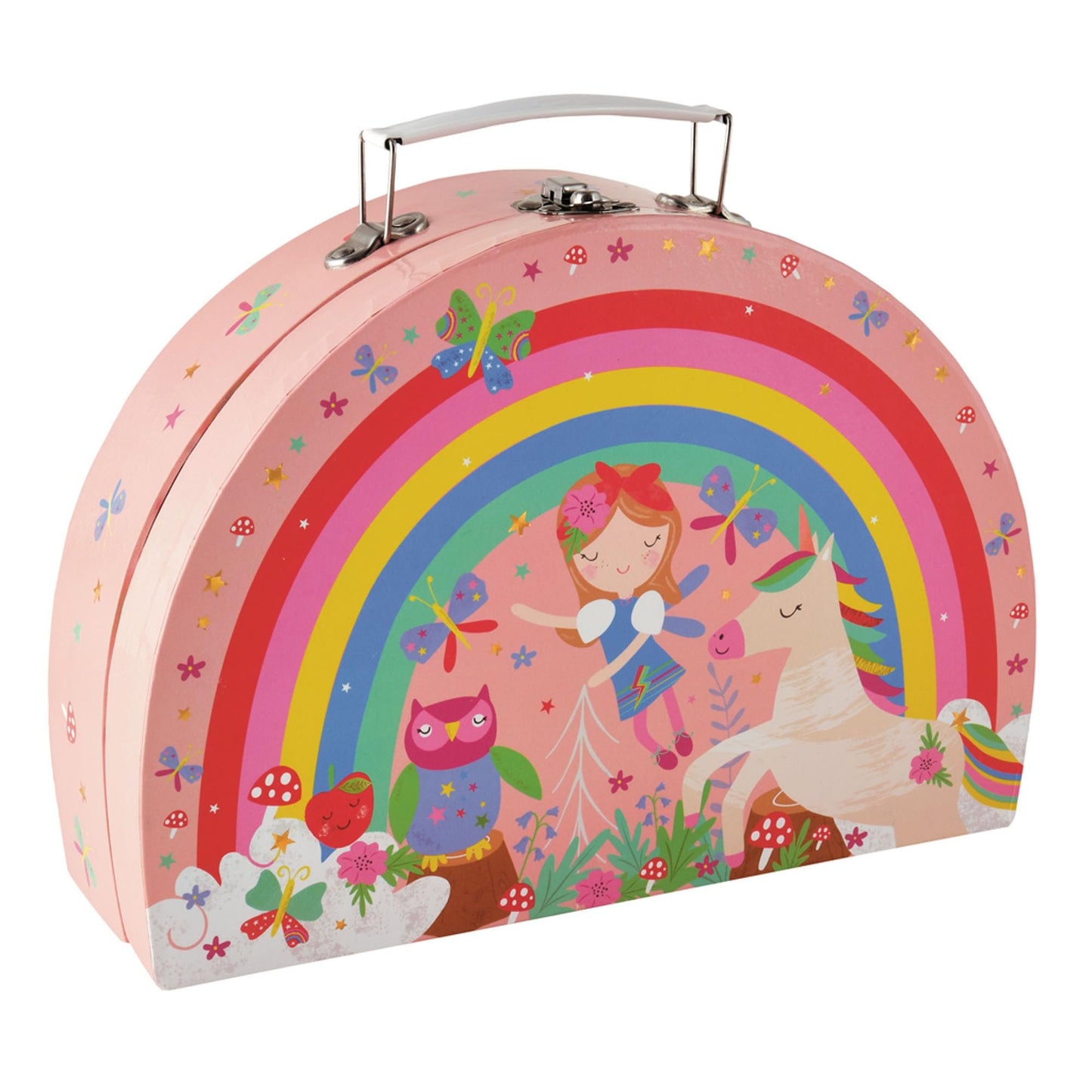 Floss & Rock 40P3571 Rainbow Fairy Tin Tea Set in Rainbow Shaped Box, 10-Piece Set