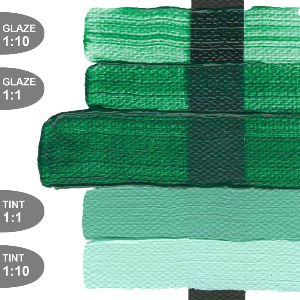 5 Oz Heavy Body Historical Hue Acrylic Paints Color: Viridian Green Hue
