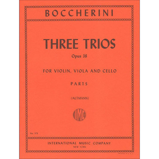Boccherini, Luigi - 3 Trios Op 38 G 110 - 112 for Violin, Viola and Cello - Arranged by Altmann - International Edition [Sheet music] [Sheet music] [Sheet music] [Sheet music] [Sheet music] [Sheet music] [Sheet music] [Sheet music] [Sheet music] [Sheet...